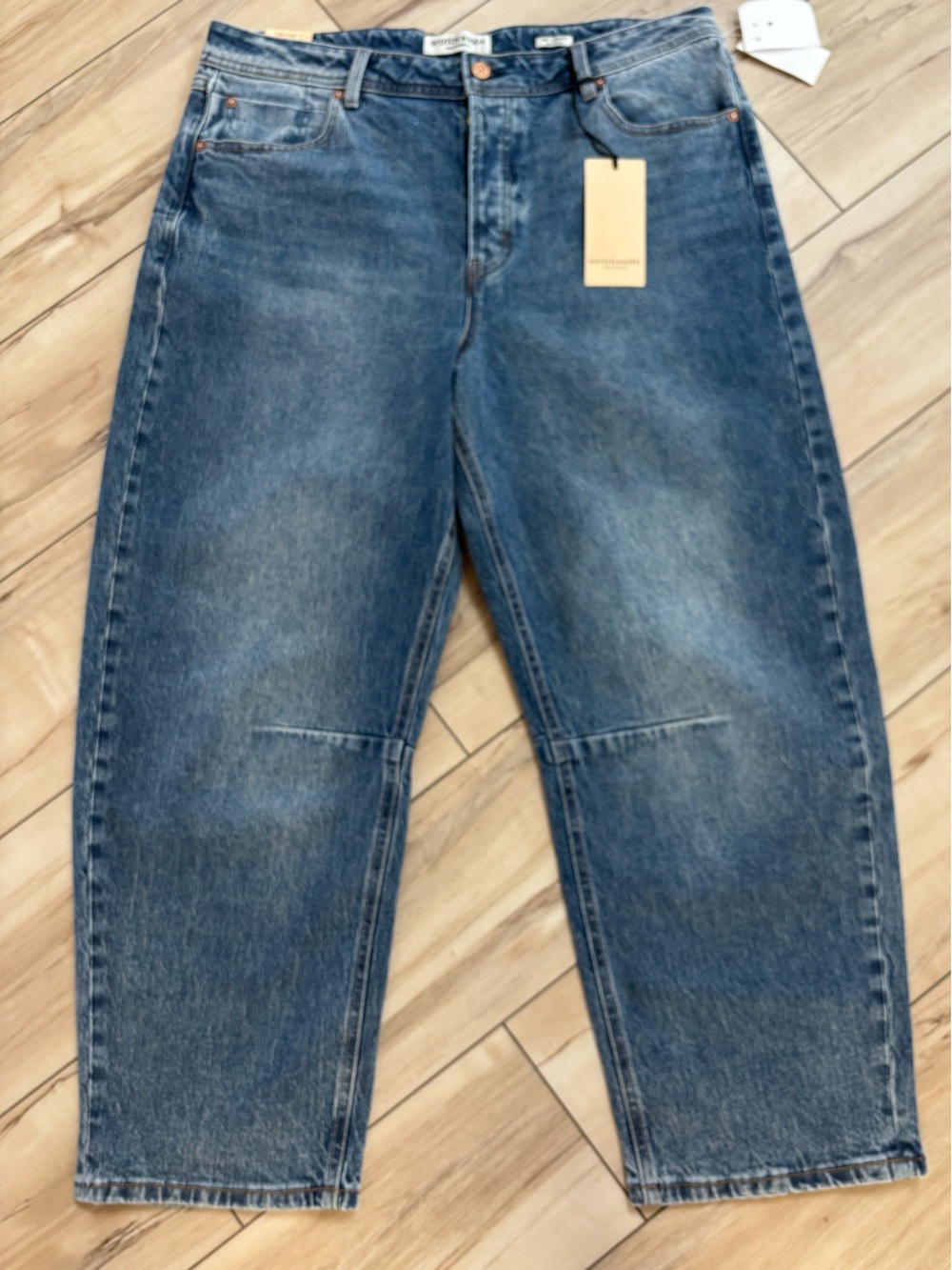 Scotch & Soda Women's Barrel Relaxed Mid-Blue Jeans